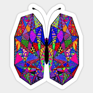 Geometric Butterfly Tangle with Transparent Background Sticker